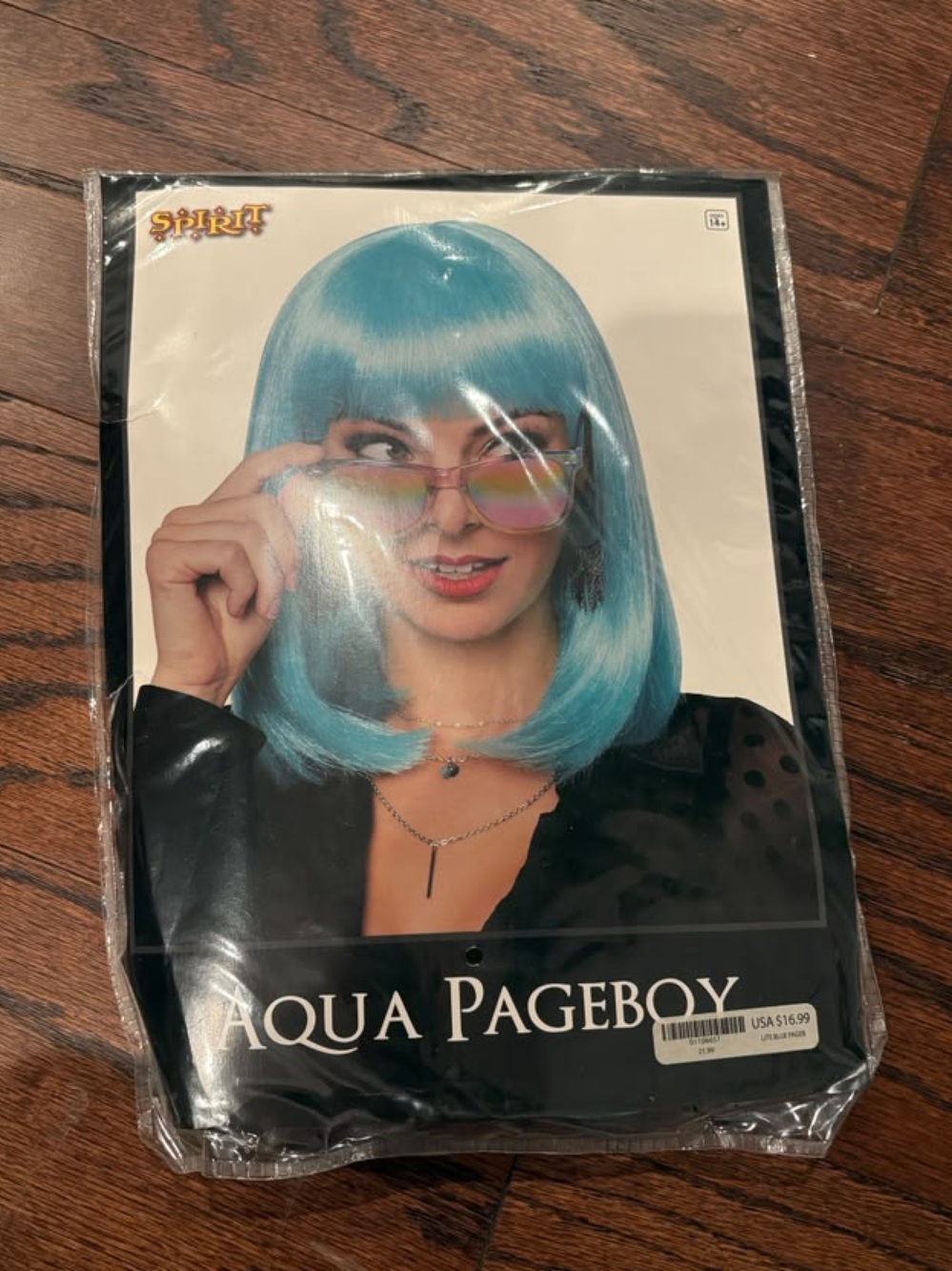 Spirit Aqua Pageboy Wig in Bright Aqua Blue